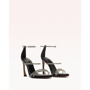 Alexandre Birman Dolores 100 Black & Sparkling Straps Sandal
